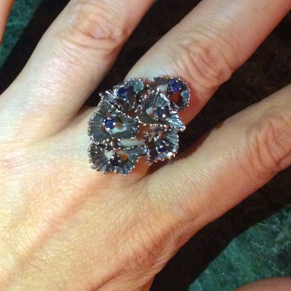 14k One Of A Kind Bonsai Tree Statement Ring - Picture 7 of 9